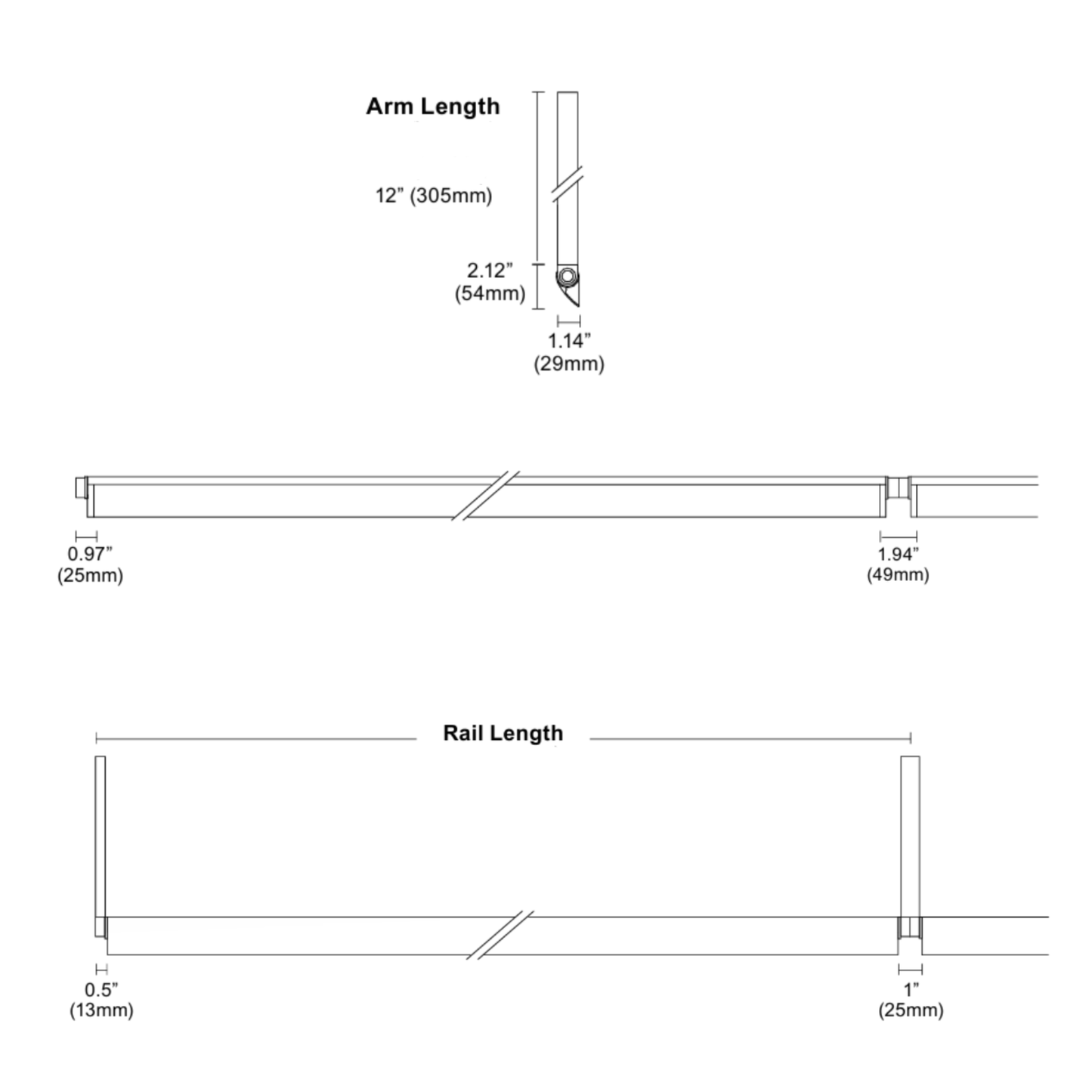 Wing Rail LED Wall Grazer