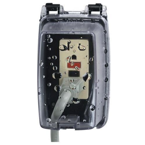 Cover: Weatherproof, 1-Gang, In-Use, Clear
