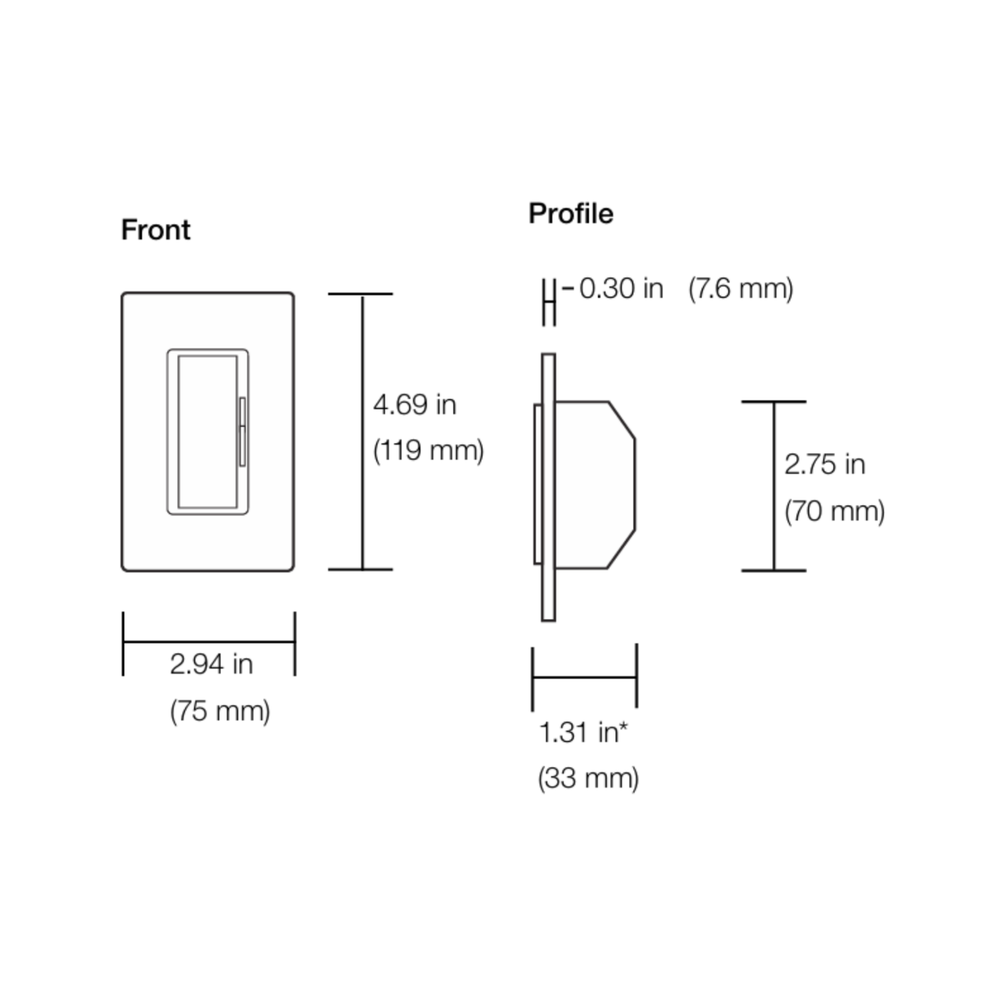 Claro 15A Switch, White