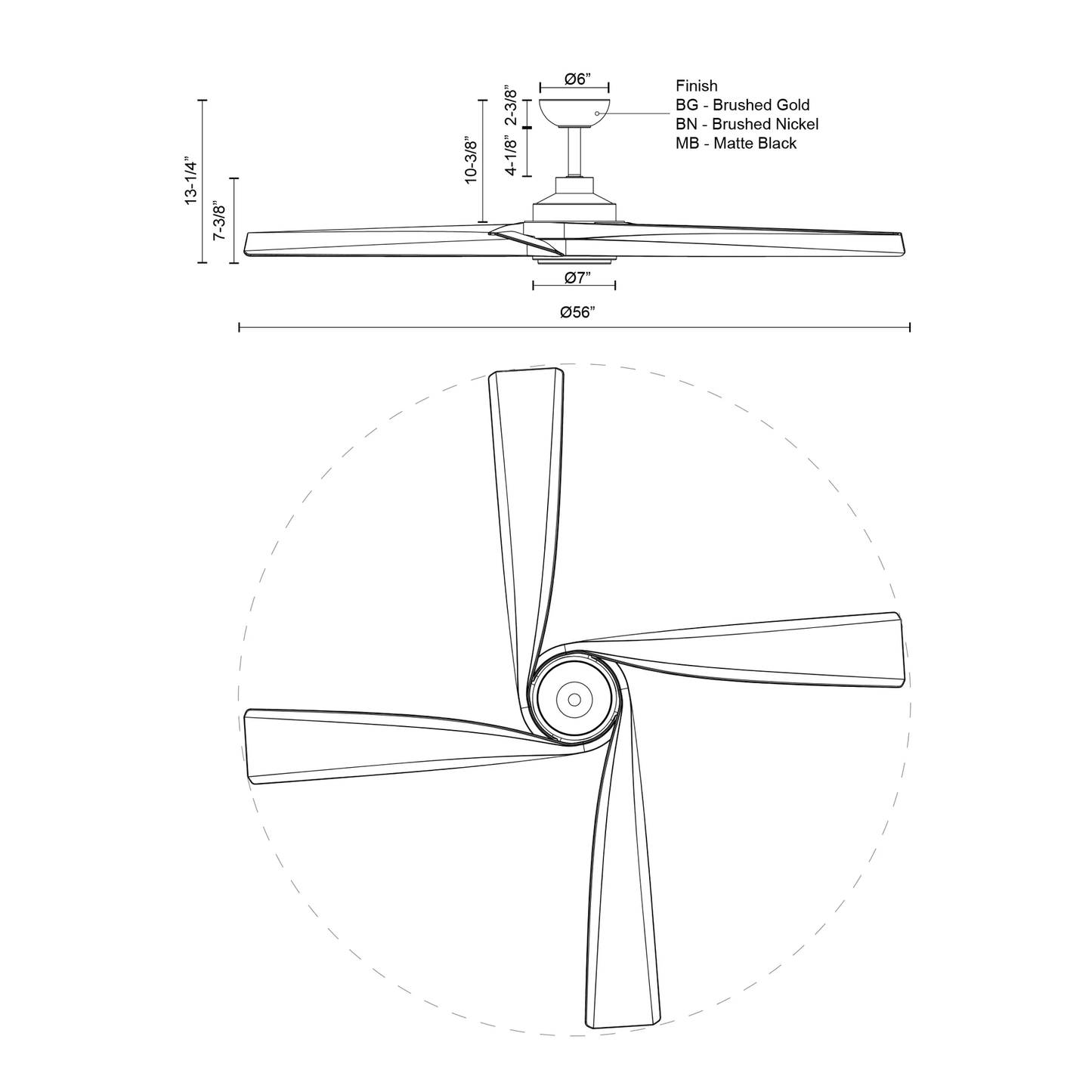 Horizon 56-in Ceiling Fan