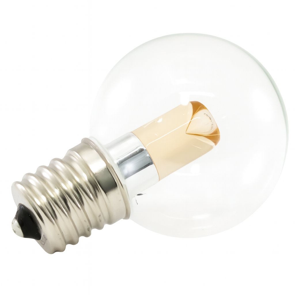 G40 LED Bulb, E17 Base, 2700K, 25 Pack