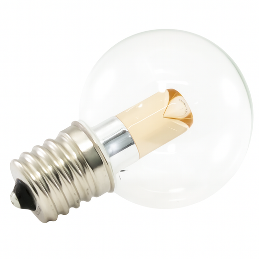 G40 LED Bulb, E17 Base, 2700K, 25 Pack
