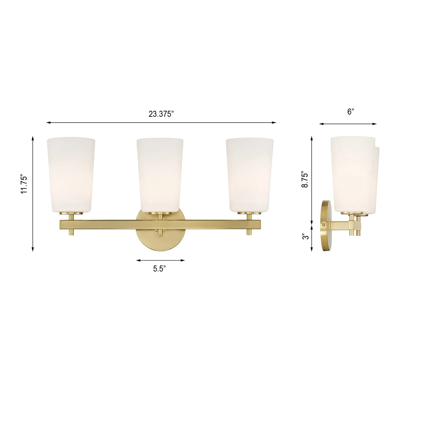 Colton 3 Light Bathroom Vanity
