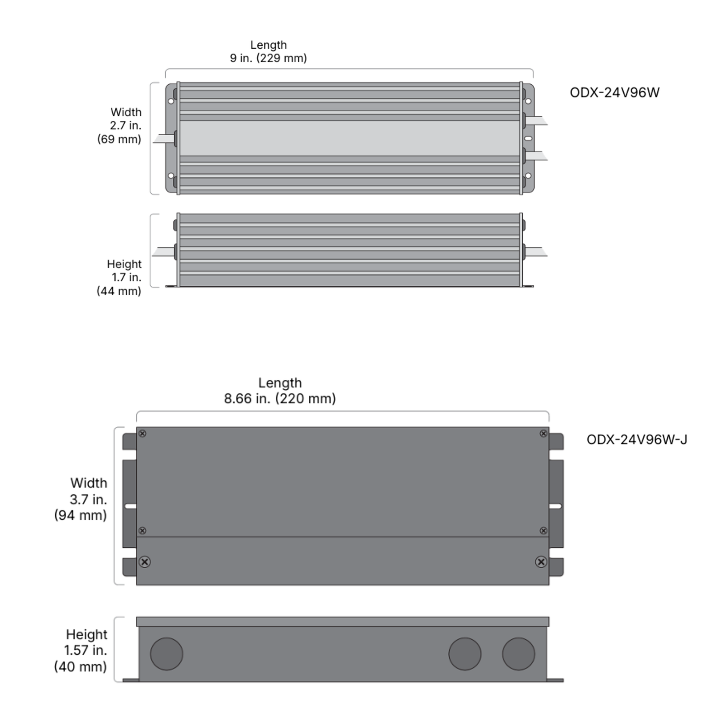 96W/24VDC Wet Location Dimmable Driver