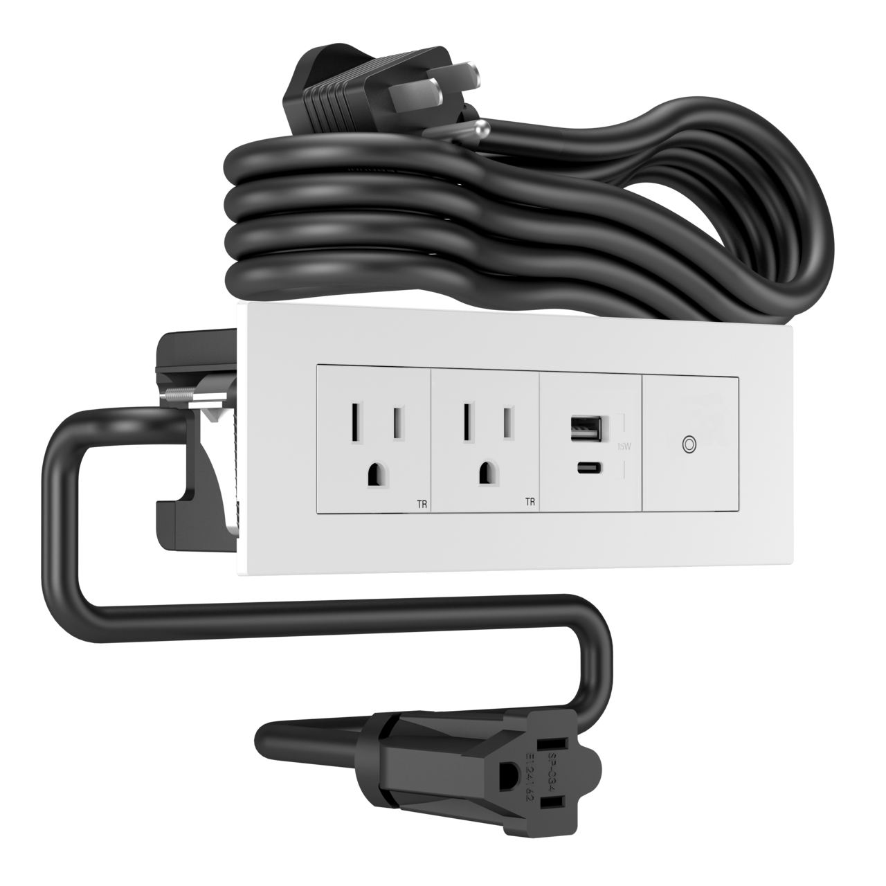 Power Center: 2 Outlet, 1 USB, 1 Switch