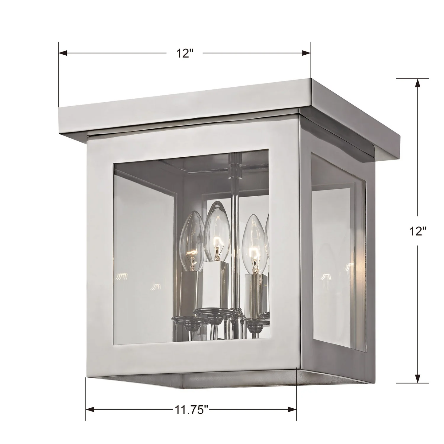 Brian Patrick Flynn Hurley 4 Light Flush Mount