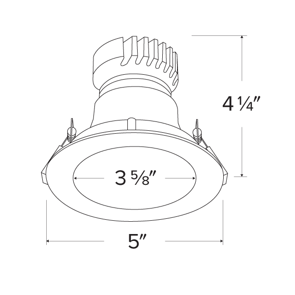 4" Pex™ Canless Round Deep Reflector Trim