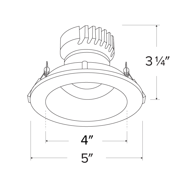 Pex™ 4" Canless Round Adjustable Reflector Trim