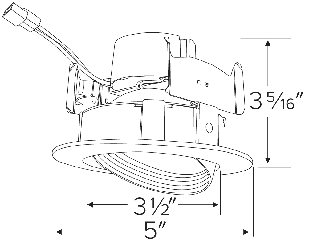 4" LED Baffle Adjustable Gimbal Trim