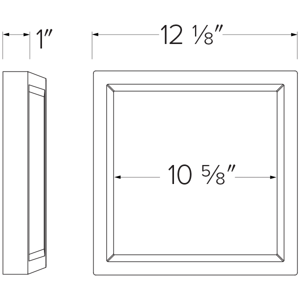 12" Square Wafer LED Panel