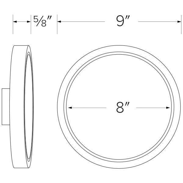 8" Round Wafer LED Panel