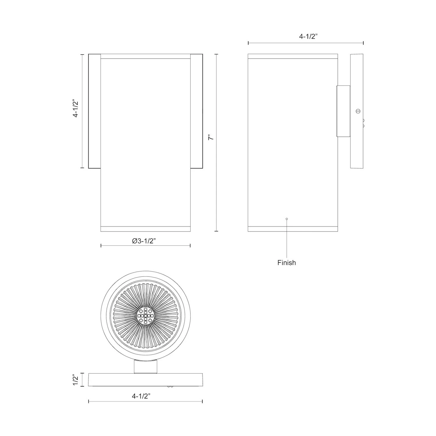 Nordic 7-in Exterior Wall Sconce