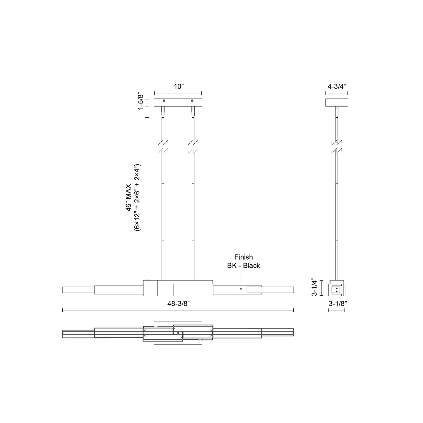 Enzo 48" Linear Pendant