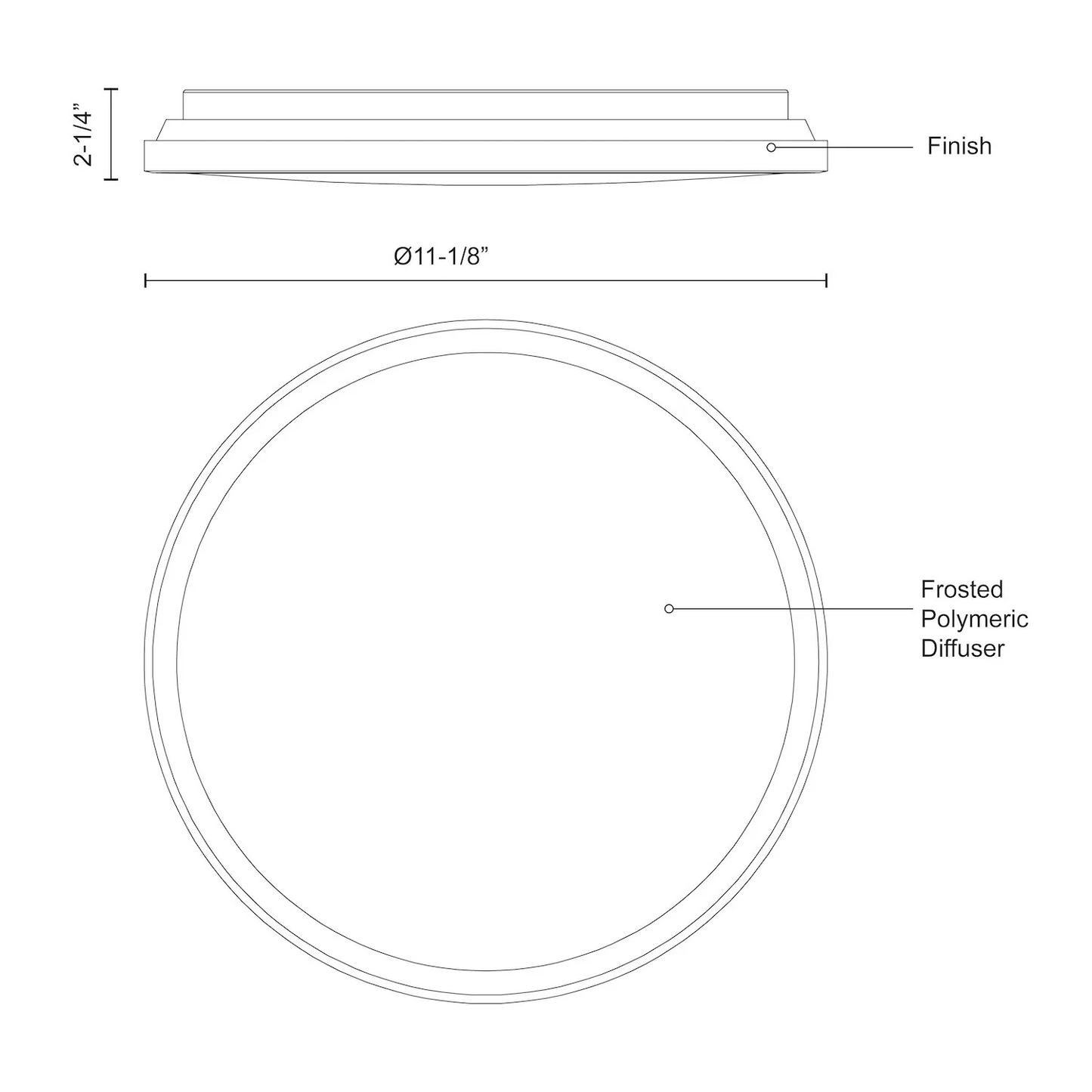 11" Round Flush Mount LED