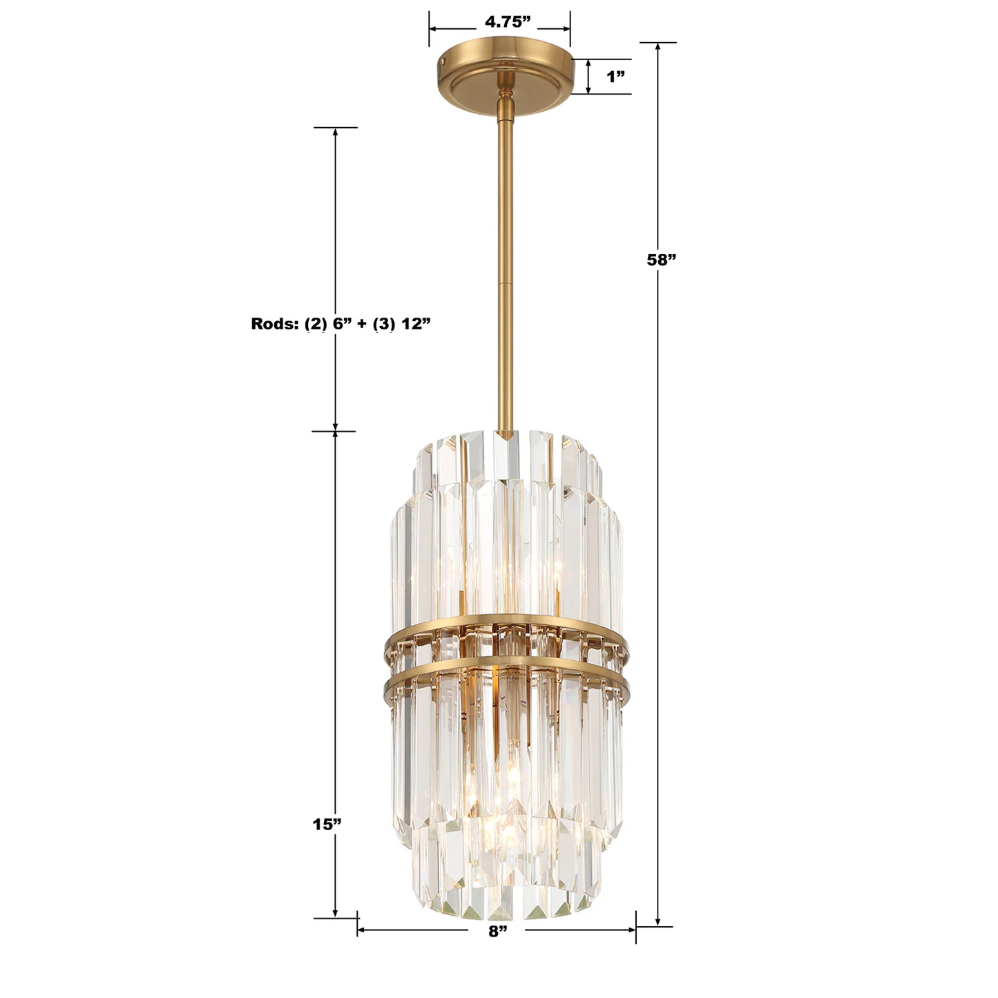 Hayes 4 Light Mini Pendant