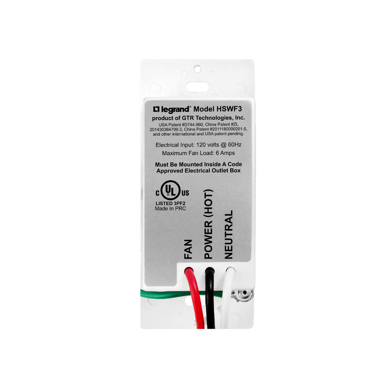 Humidity Fan Control Switch