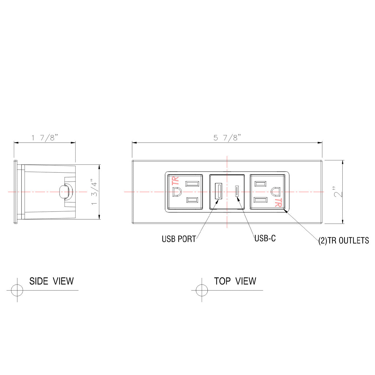 JA12B Furniture Power Outlet