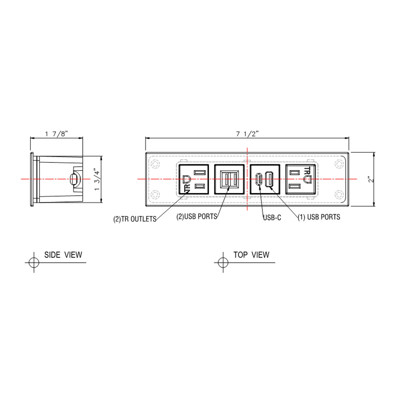 JA25B Furniture Power Outlet