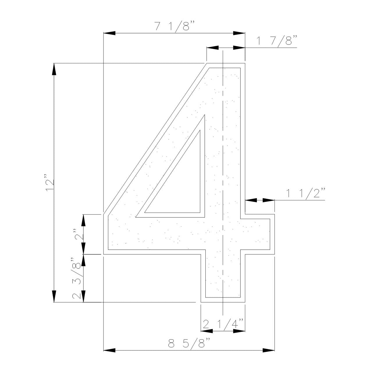 Illuminated Address Number - 4