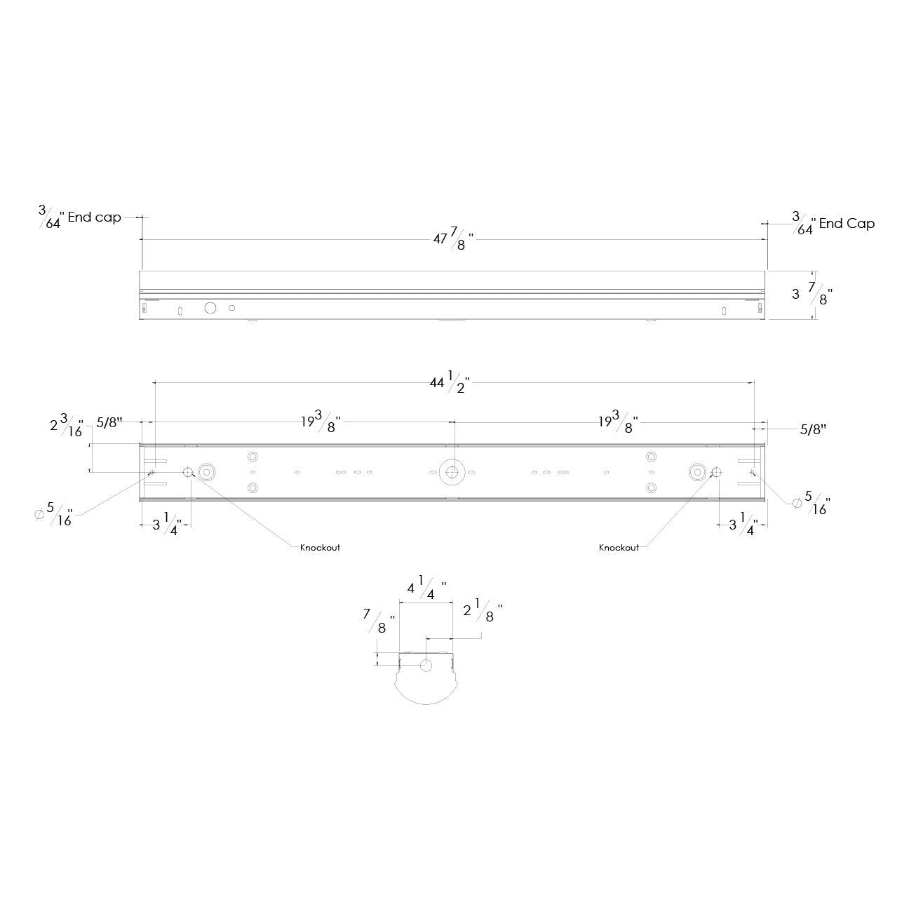 4' Surface Mount LED Fixture - W/Motion Sensor