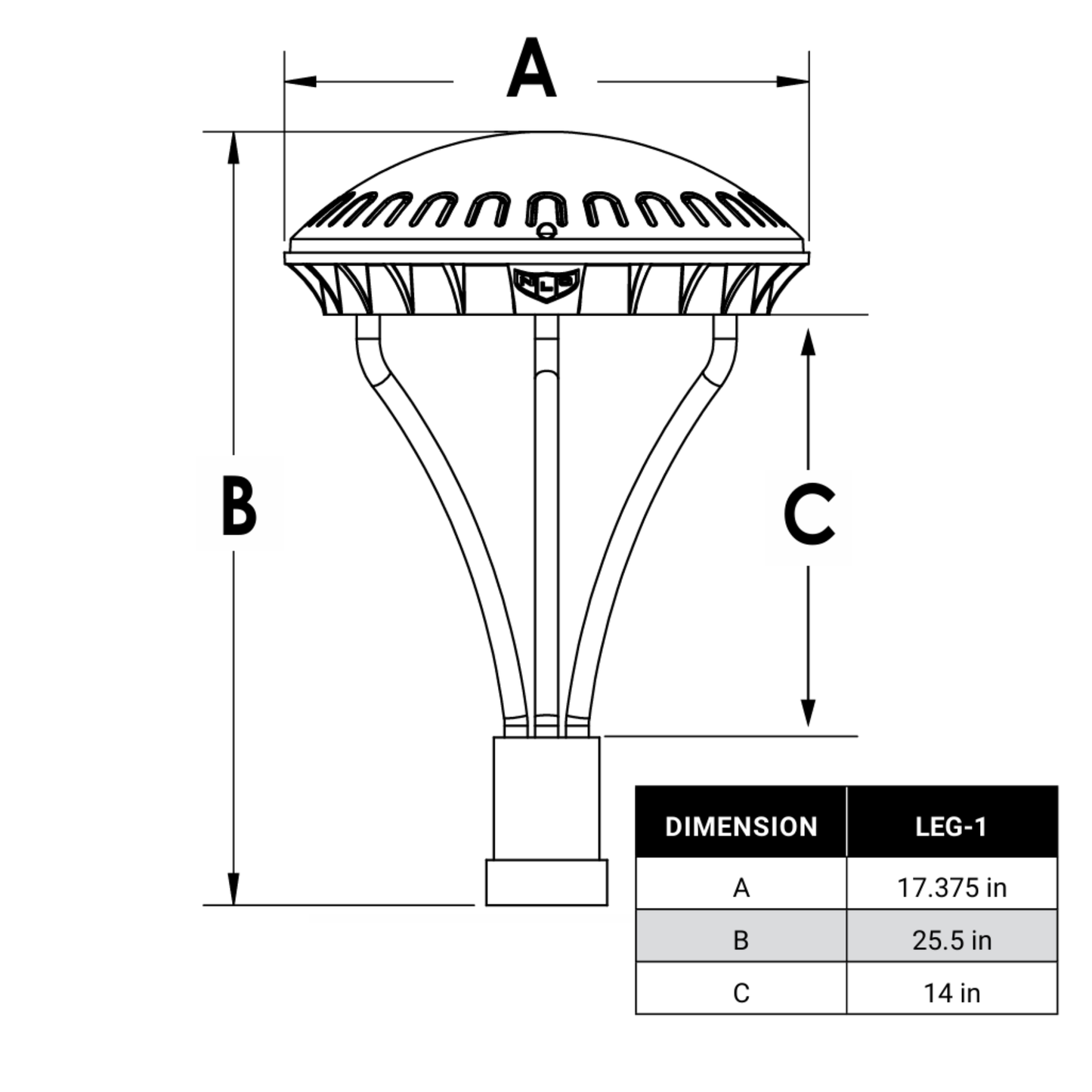 LED Post Top Head, Bronze
