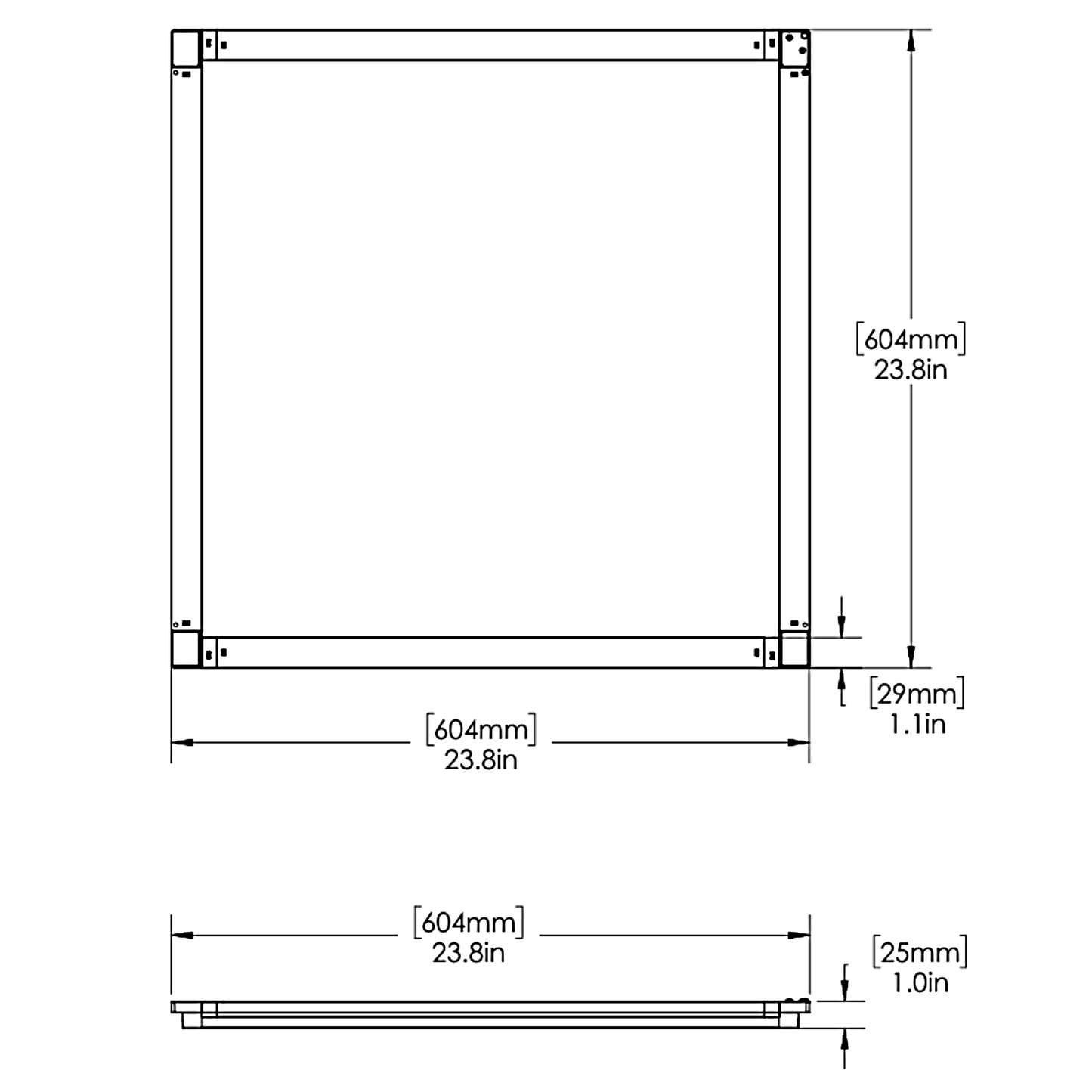 2'x2' LED Frame Panel