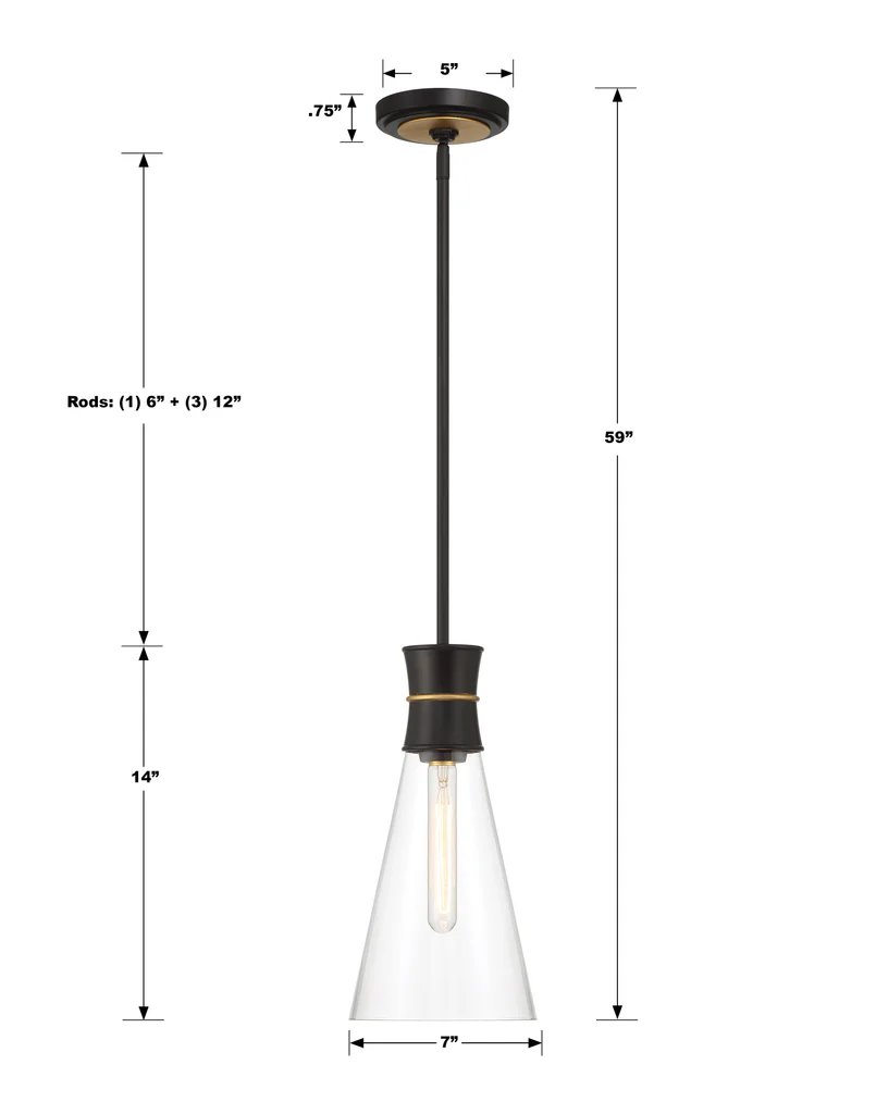 Quinn 1 Light Mini Pendant