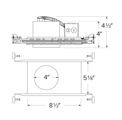 4″ Fire-Rated IC Airtight Housing