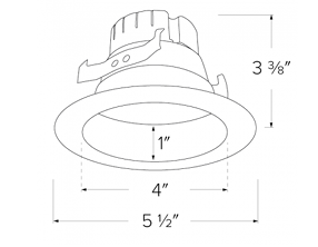 4" Round LED Reflector Insert Trim 5-CCT Selectable
