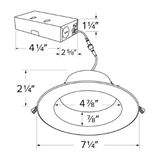6" Round LED Shallow Reflector Insert Trim 5-CCT Selectable