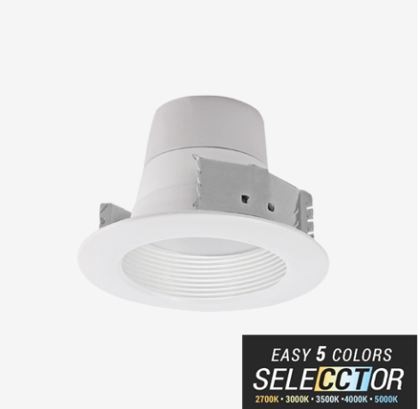 4" LED Retrofit Die-Cast Aluminum-Lensed Baffle