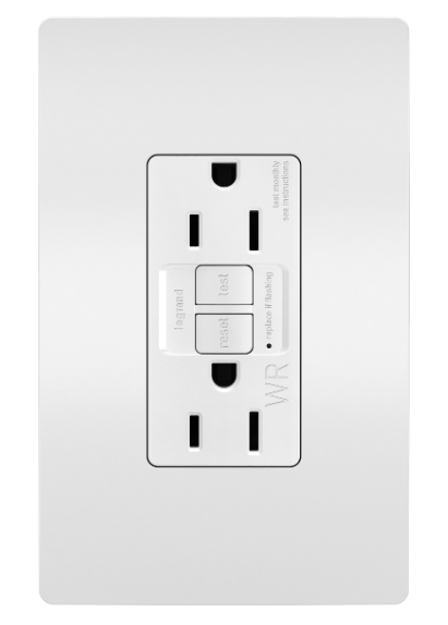GFCI Receptacle: Duplex, TR, WR, 15A