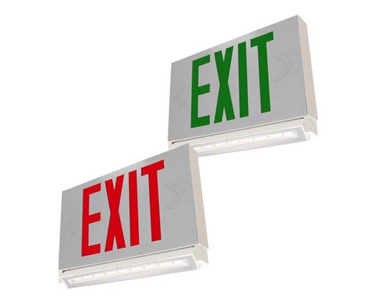 Thin Cast Aluminum Combo Exit Sign