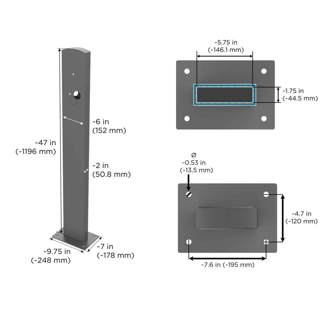 Tesla EV Charger Pedestal