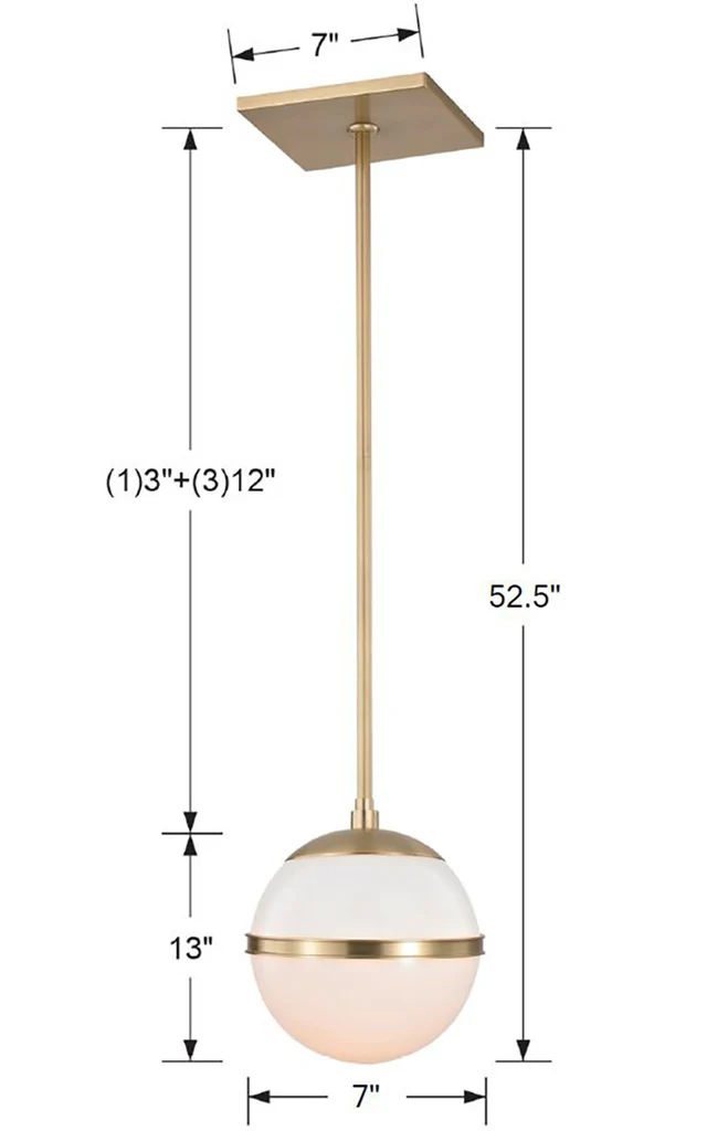Brian Patrick Flynn for Crystorama Truax 1 Light Mini Pendant - Small