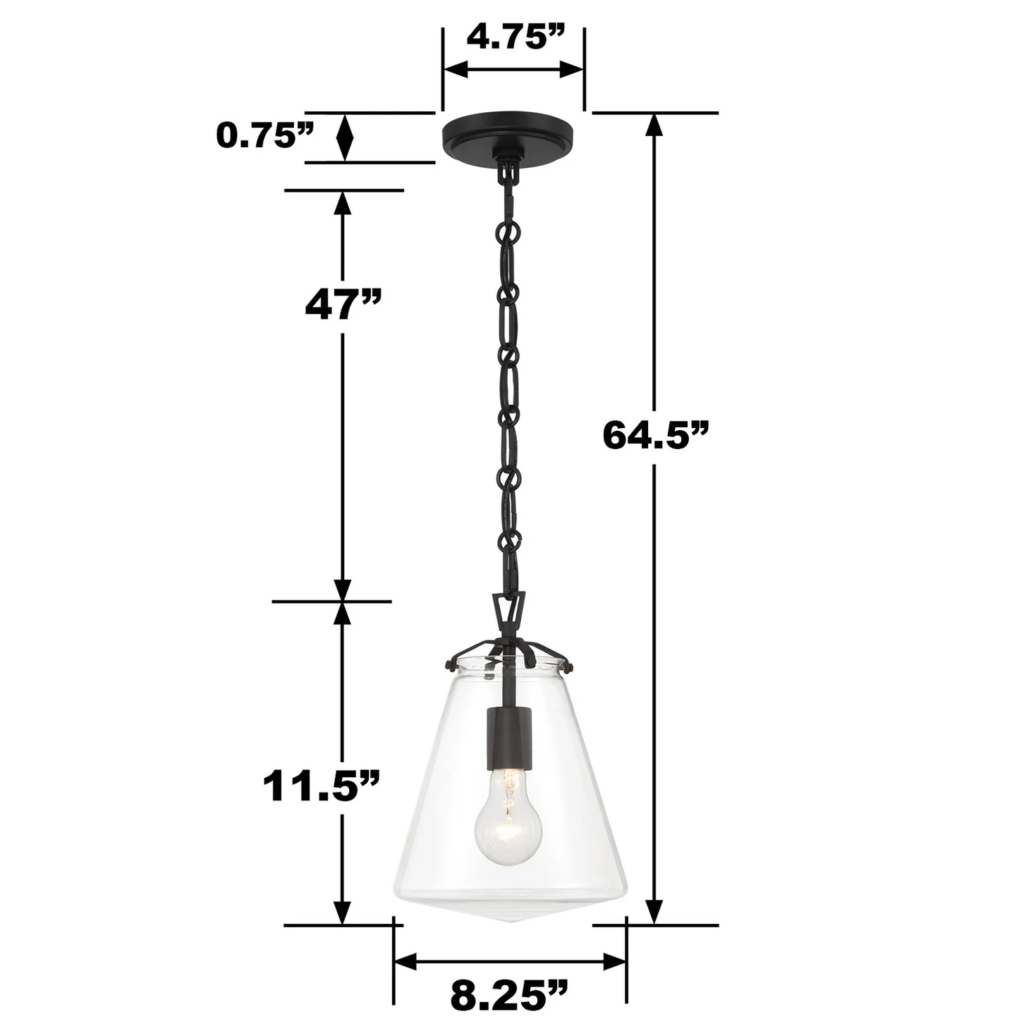 Voss 1 Light Mini Pendant - Medium