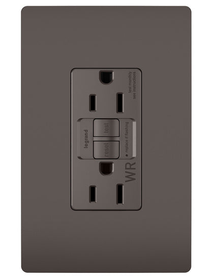 GFCI Receptacle: Duplex, TR, WR, 15A