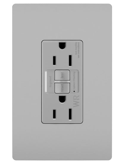 GFCI Receptacle: Duplex, TR, WR, 15A
