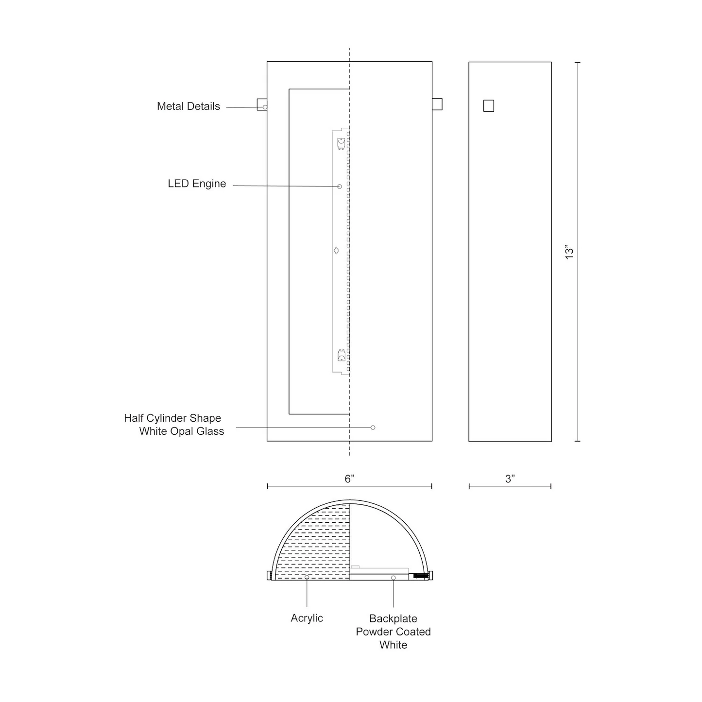 Hudson 13-in LED Wall Sconce