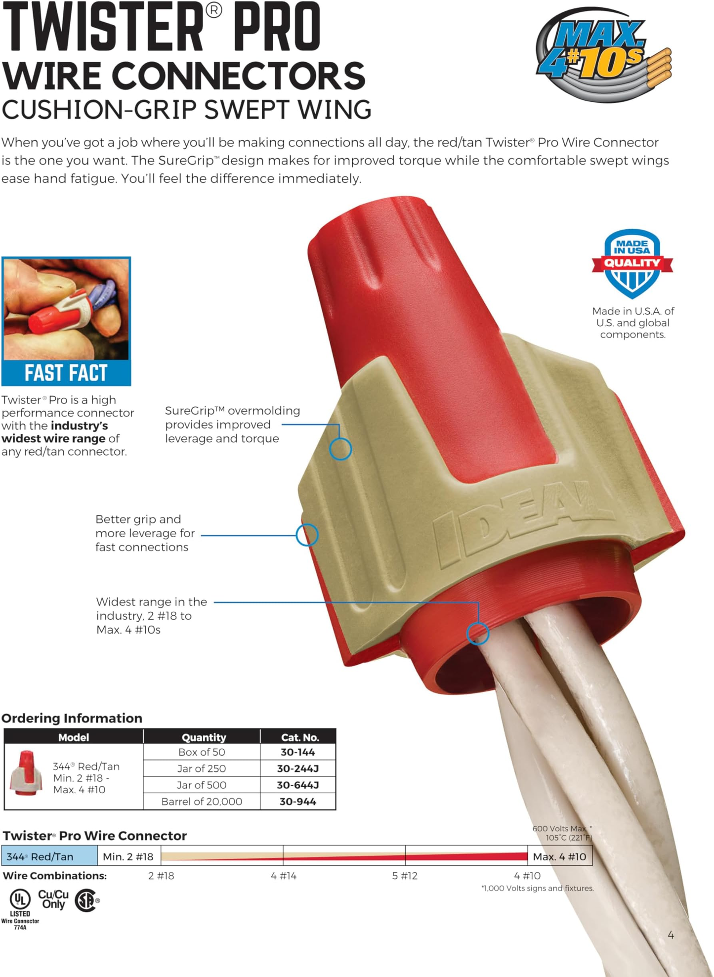 Twister® PRO Wire Connector 344- 500PK