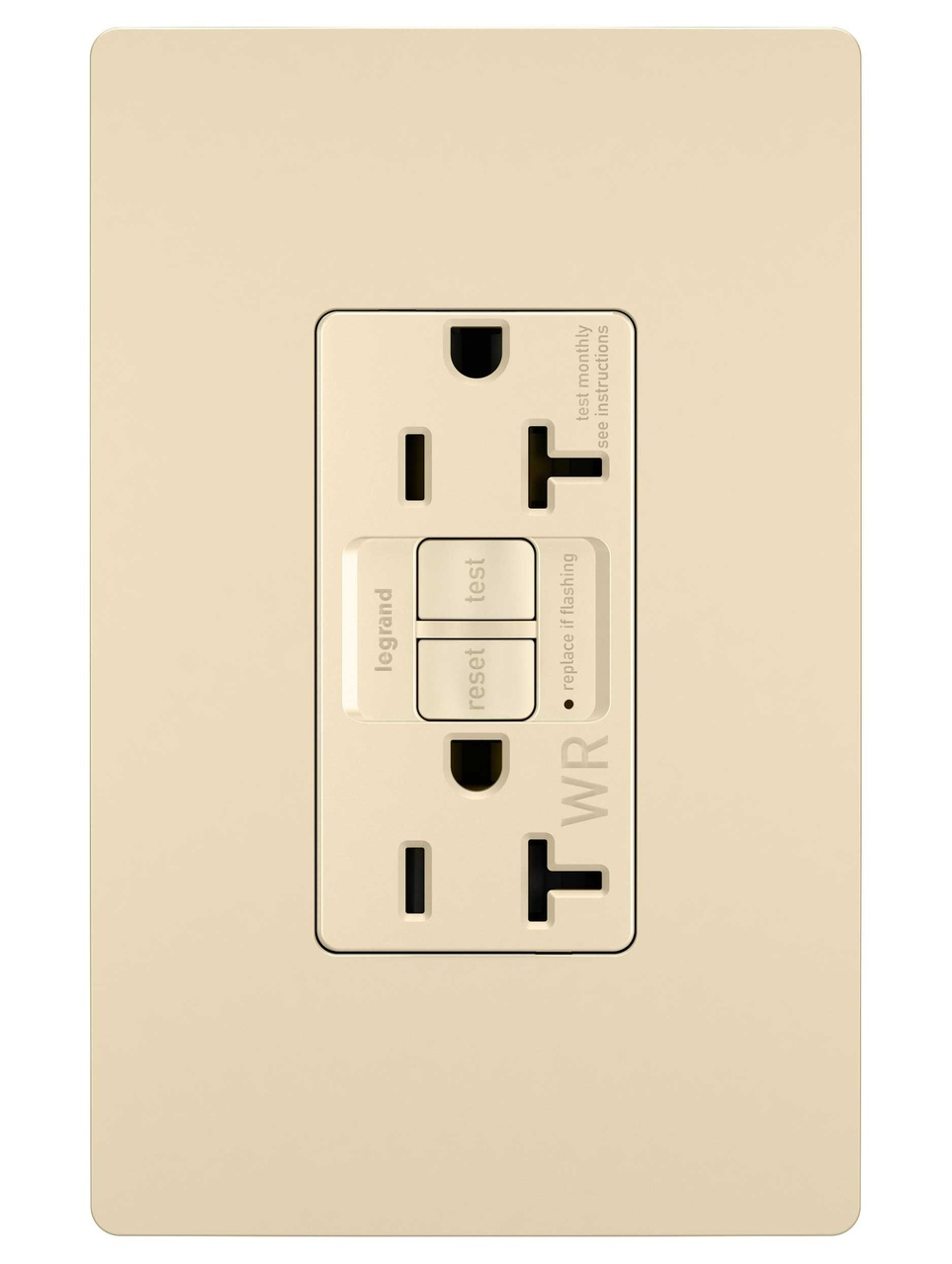 GFCI Receptacle: Duplex, TR, WR, 20A