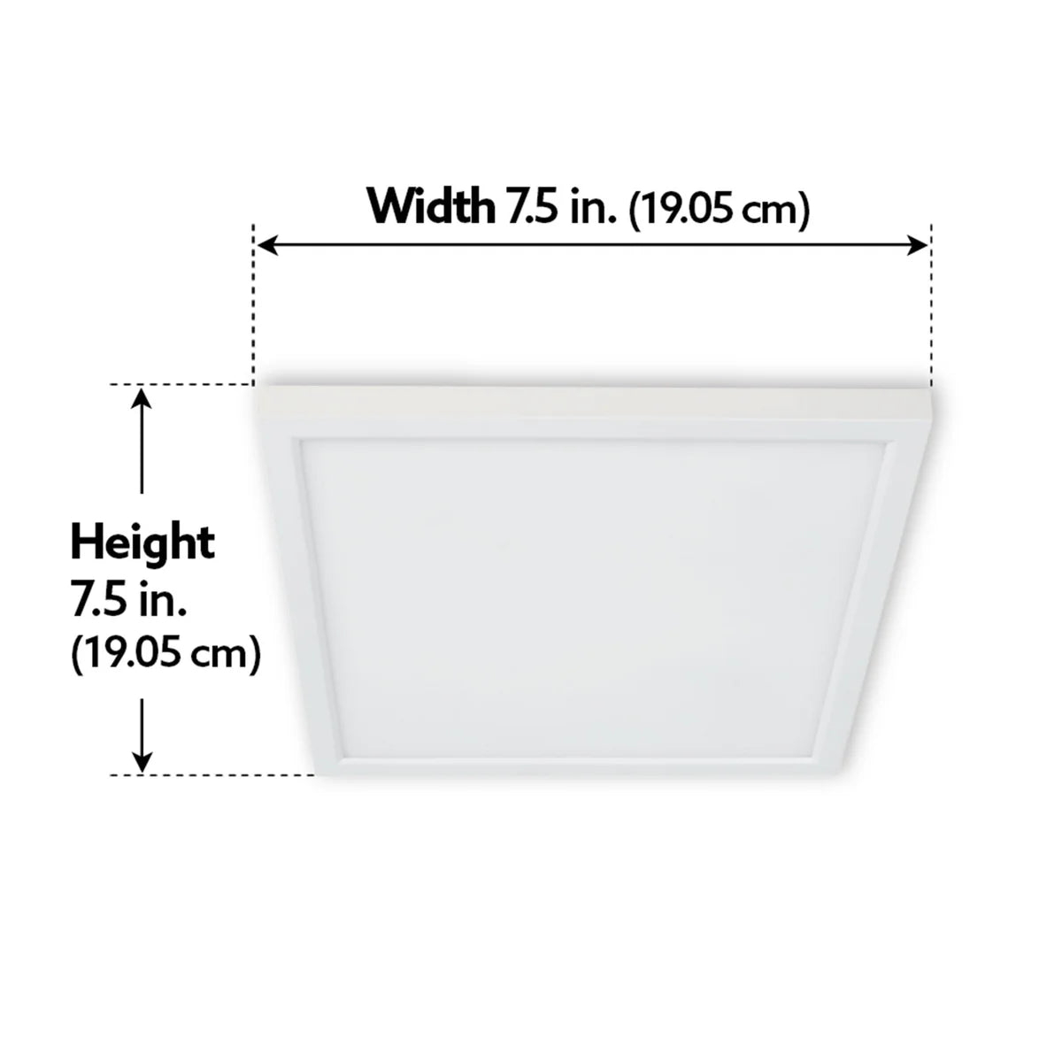 7" White Square Flat Panel LED Downlight w/ Selectable CCT