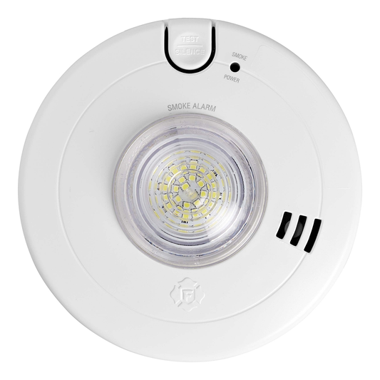 120V Photoelectric Smoke Alarm w/LED Strobe (Hearing Impaired)