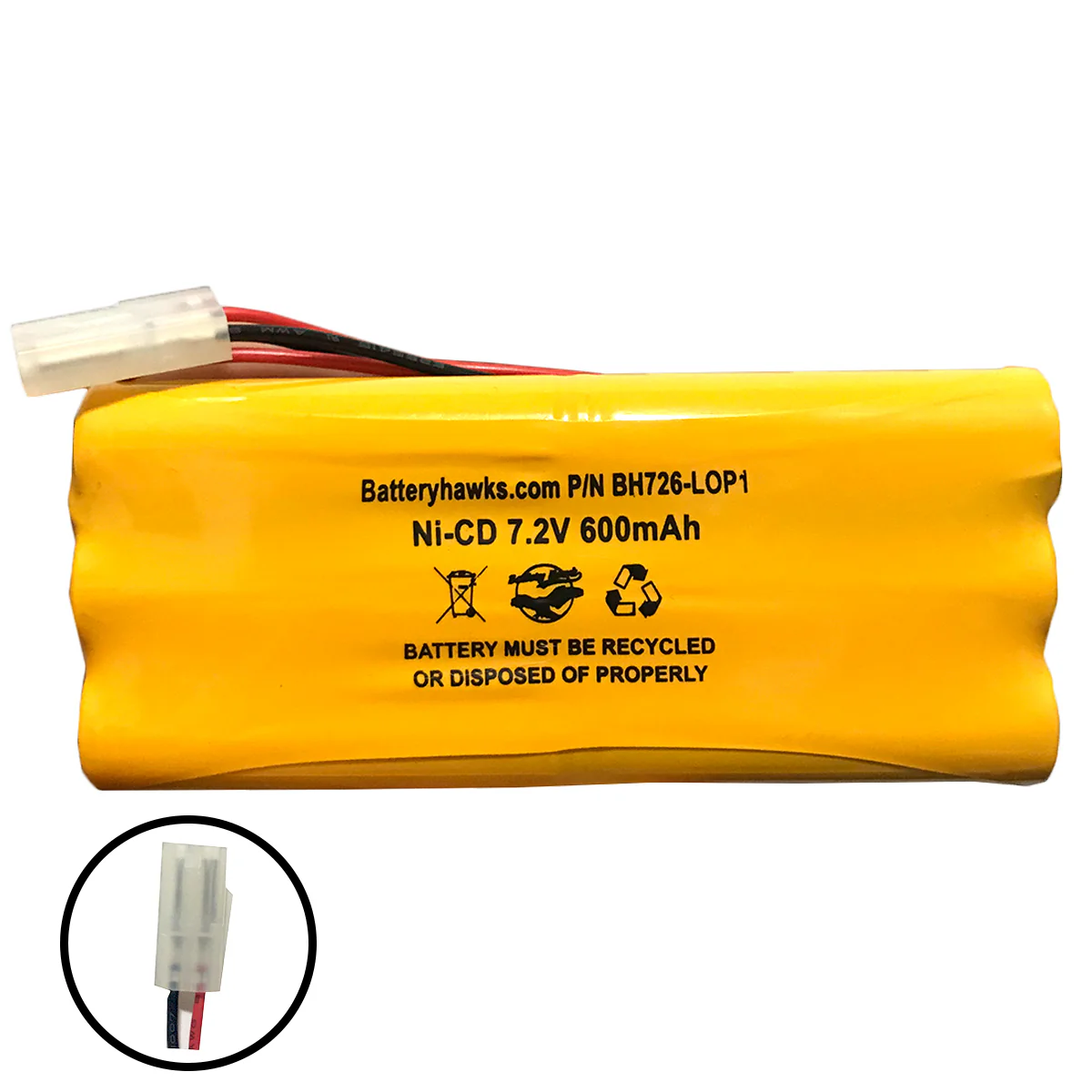 600mAh Ni-CD Battery Pack Replacement