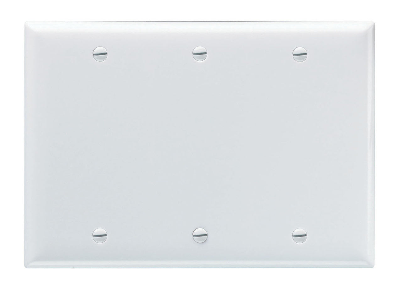 3-Gang Thermoset Wall Plate, White