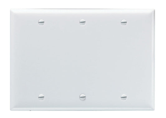 3-Gang Thermoset Wall Plate, White