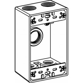Weatherproof Box: 1-Gang, 5-Hole