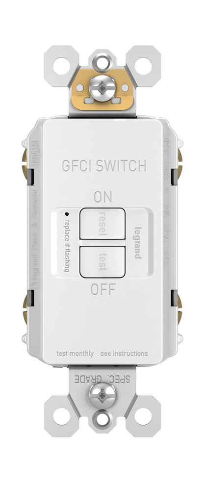 Dead Front Receptacle: 20A Duplex Self-Test GFCI