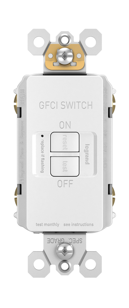 Dead Front Receptacle: 20A Duplex Self-Test GFCI