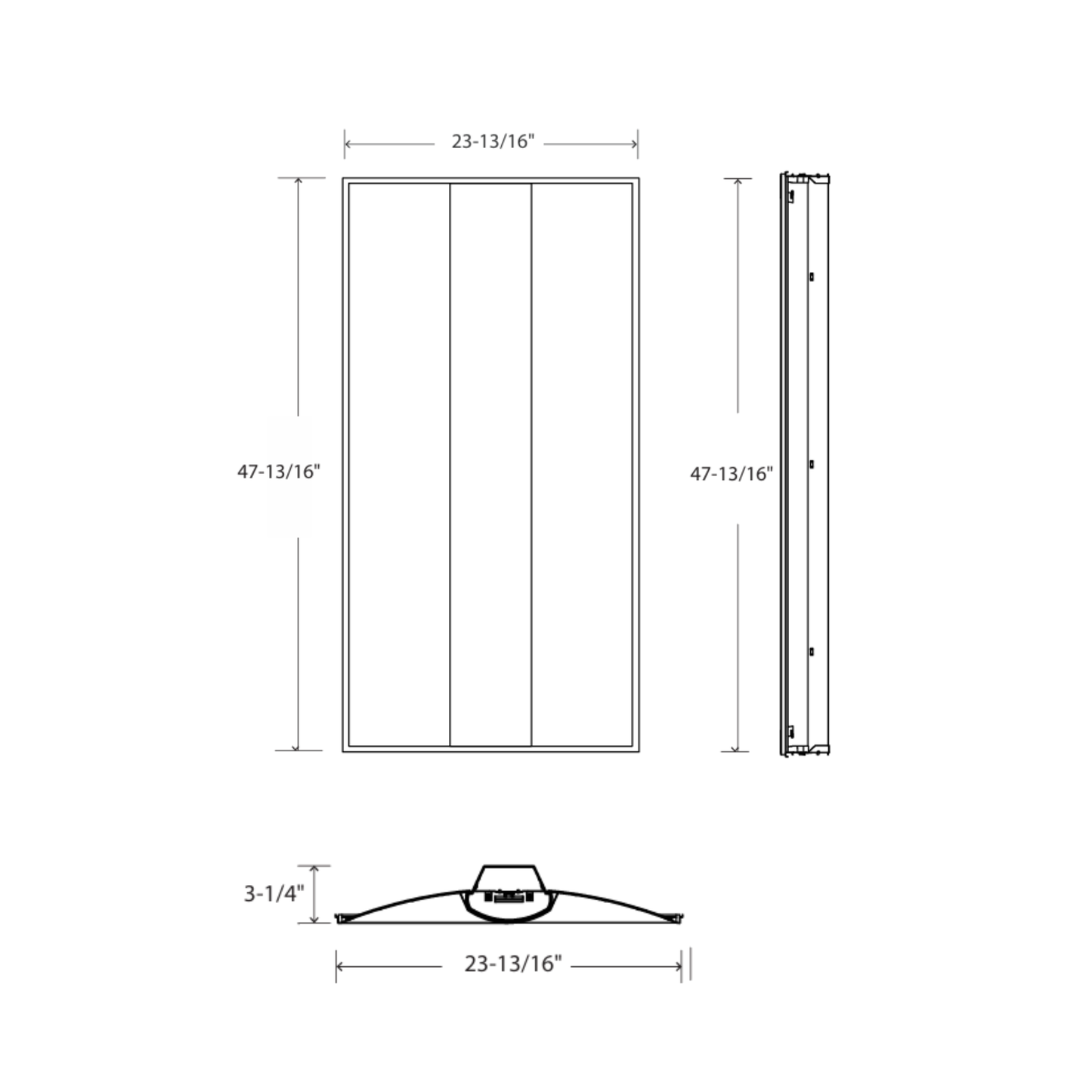 2'x4' LED Recessed Troffer, Selectable Wattage & CCT